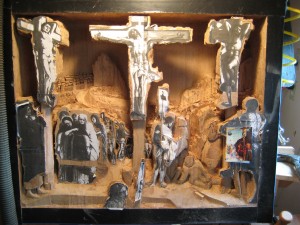 Crucifixion Woodcarving at Lehman's